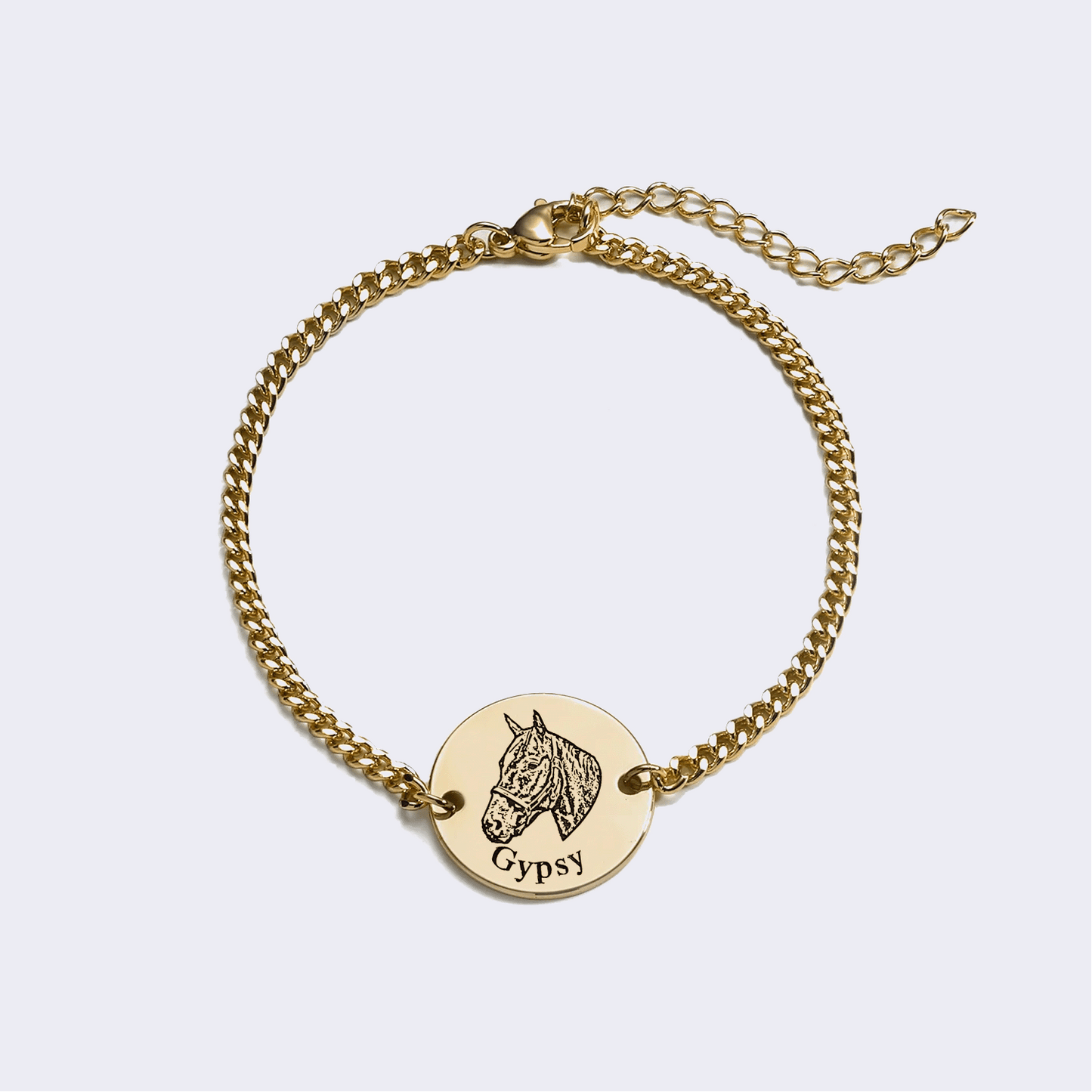 Engraved Horse Bracelet