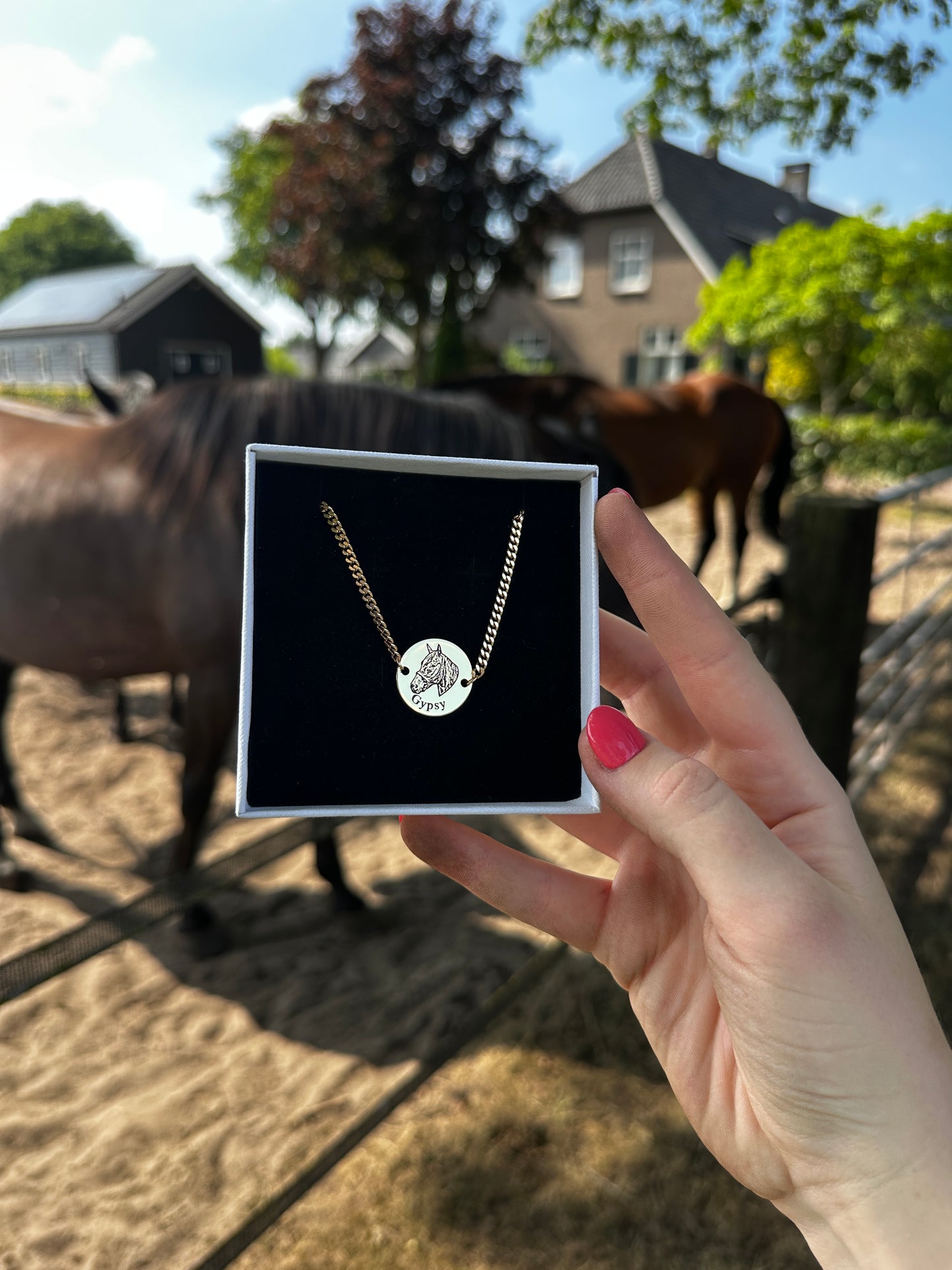 Engraved Horse Bracelet