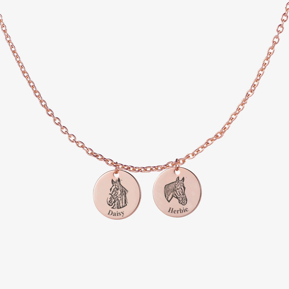 Engraved Horse Necklace