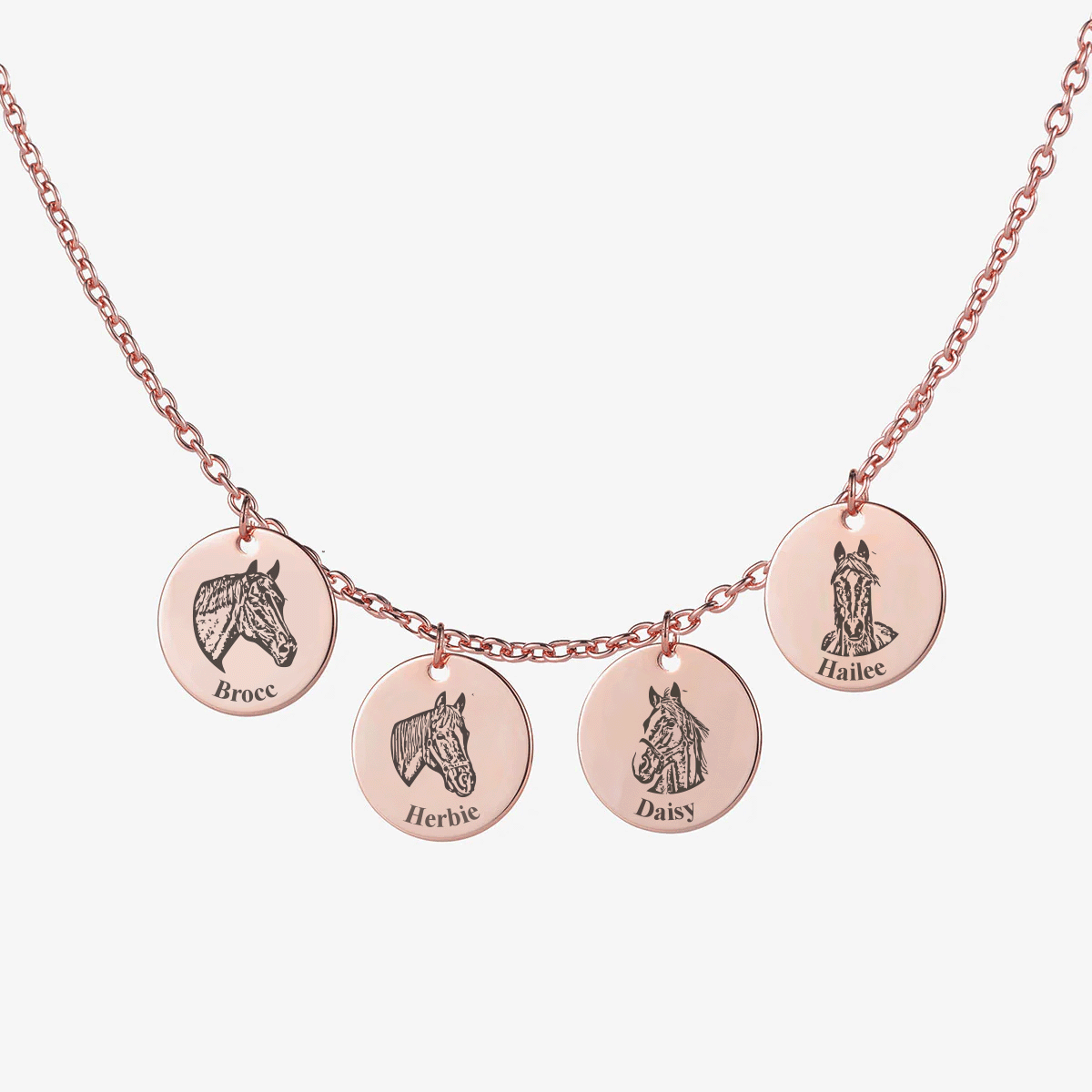Engraved Horse Necklace