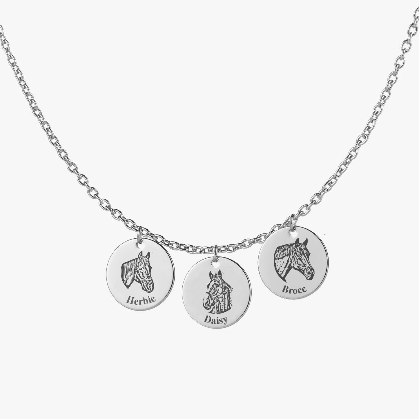 Engraved Horse Necklace