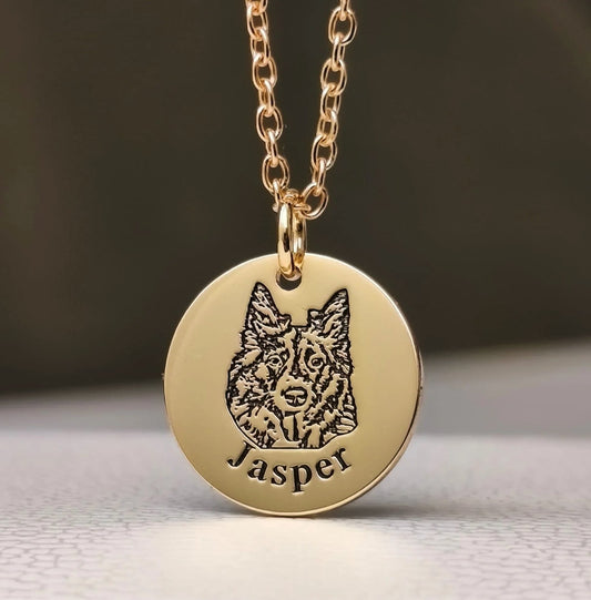 Engraved Dog Necklace