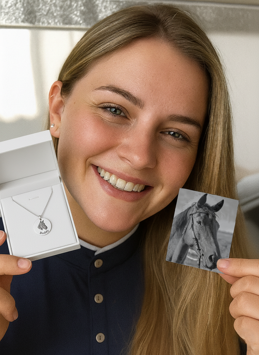 Engraved Horse Necklace