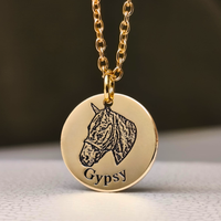 Engraved Horse Necklace