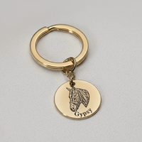 Engraved Horse Keyring