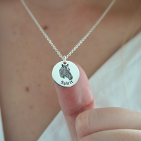 Engraved Horse Necklace